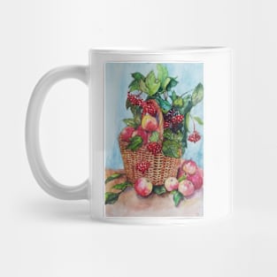 Basket full of apples and berries Mug